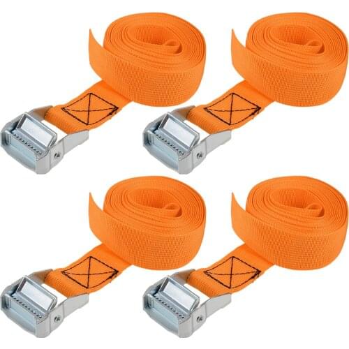Uxcell Lashing Strap Cargo Tie Down Straps with Cam Lock Buckle Up to 1102lbs 5' - 20' Length 4pcs 38mm x 3Meters