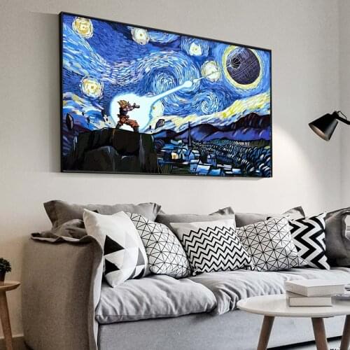 Van Gogh Starry Night Abstract Landscape Canvas Poster Famous Classic Wall Art Print Decorative Picture Modern Living Room Decor