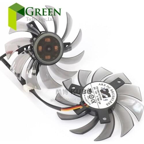 New ARX FS1280-S2153A 12V 0.16A 75mm diameter 39/40mm hole pitch For Gigabyte GT240 GTX460 560 430 440 440 Graphics card fan
