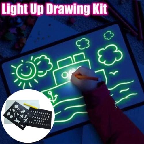 Magic Light up Drawing Fun Developing Toy Draw Sketchpad Board Tablet Portable for Children Kids coloring Drawing board