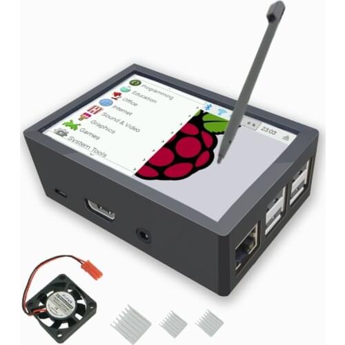 3.5 inch High-Speed Touchscreen Display + Dual Use Case, TeNizo 480x320 LCD TFT Monitor for Raspberry Pi Support Raspbian Ubuntu
