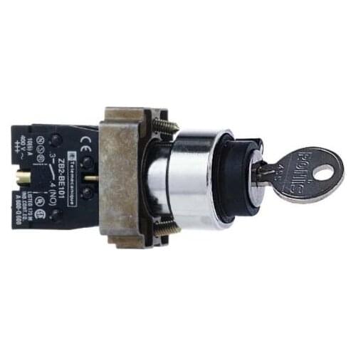 XB2BG65 XB2BG65C = ZB2BZ105C + ZB2BG6C XB2BG with key selector switch Circular key switch | 22mm | two self - complex | 1NO+1NC