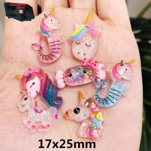 1PCS Resin Cute Cartoon Fridge Magnetic Sticker Kawaii Colorful Flash Unicorn Horse Candy Refrigerator Magnet Stationery Toy