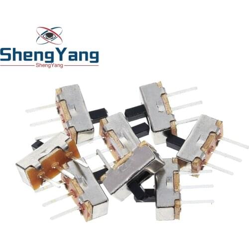 10pcs Interruptor on-off mini Slide Switch SS12D00 SS12D00G3 3pin 1P2T 2 Position High quality toggle switch Handle length:3MM