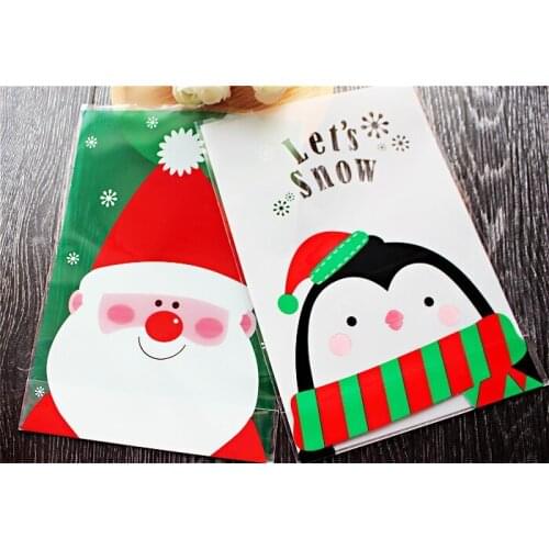 100pcs/lot Happy Christmas series 4 styles14x20cm packaging bags Gift bag Free shipping