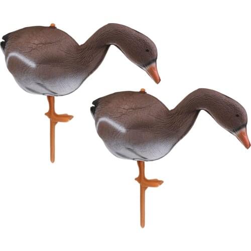2pcs Lifelike Goose Decoy Floating Hunting Bait Lure Shooting Target for Garden Decoration, Farm Pests Scarer Scarecrow