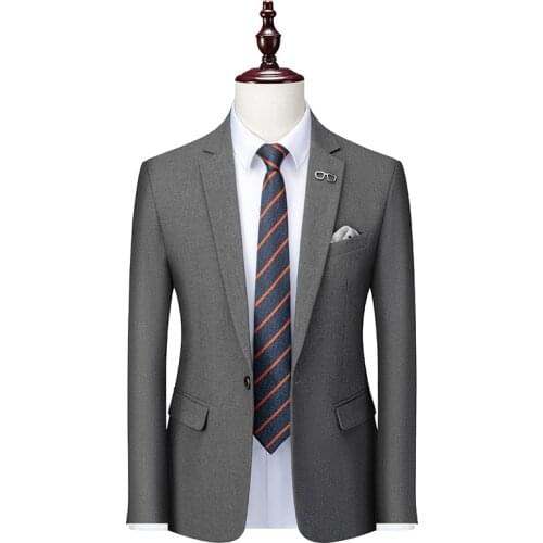 2021 Brand clothing Casual Blazer Men Jackets Solid Color Men Blazers Single Button Lapel Slim Suit Blazers Men Outwear veste