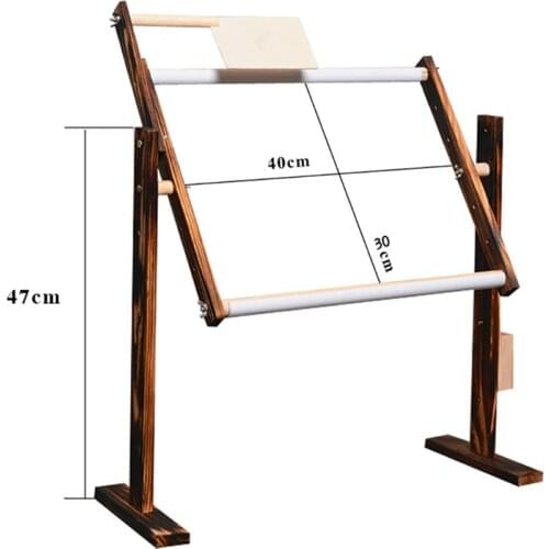 2021 New Adjustable Home Solid Wooden Cross Stitch Frame Rack Desktop Embroidery Floor Stand for DIY Sewing Handmade Tools
