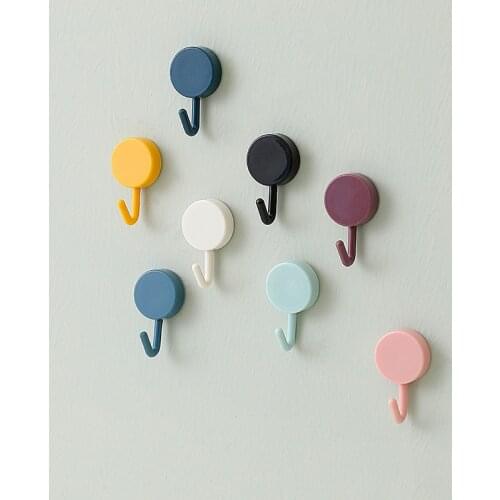 3/5/10pcs Kitchen Bathroom Wall Hooks Strong Viscose Punch-free Wall Hanging Towel Key Hook Home Storage Decoration Accessories