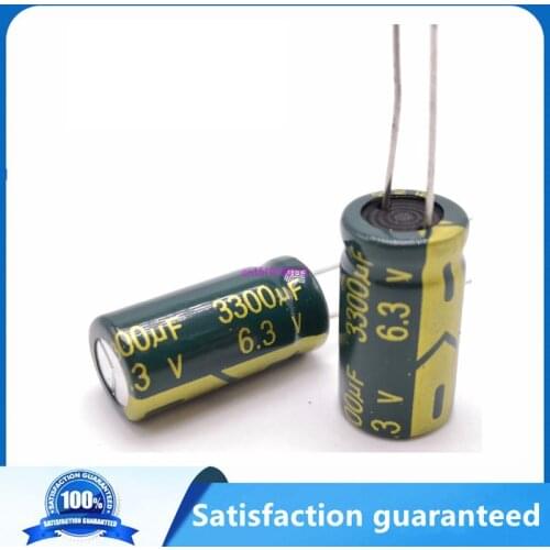 6pcs/lot 6.3V 3300UF 10*20 Low ESR / Impedance high frequency aluminum electrolytic capacitor 3300UF 6.3V3300UF 20