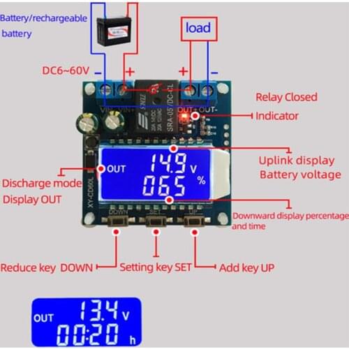LCD Battery Charging Control Module DC Voltage Under-voltage Protector
