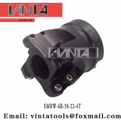 Free shipping EMRW-6R-50-22-4T Indexable Milling cutter mold milling tools matched cnc carbide inserts RPMW1204MO RPMT1204MO