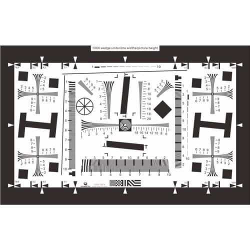 Charttu ISO12233 QS2X 711*400X0.25mm The Highest Resolution Line Measure 2000 LW/PH Test Chart Checker Camera Webcam Resolution