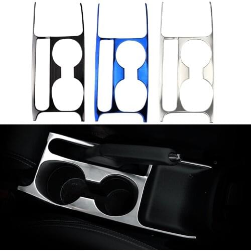 Carmilla Stainless Steel Car Water Cup Decoration Cover Trim for Nissan Kicks 2017 - 2021 LHD Hand Brake Panel Stickers