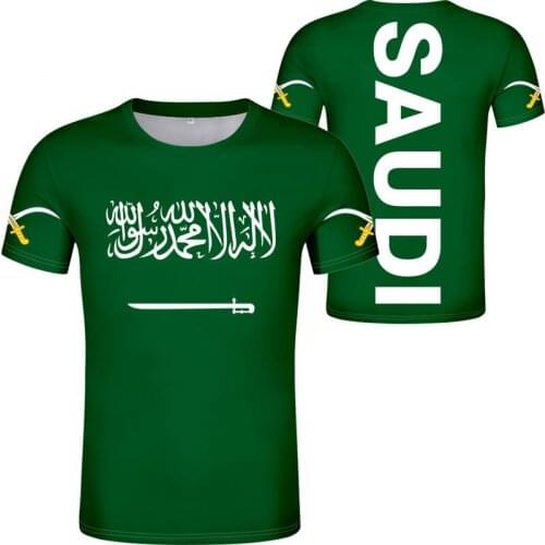 SAUDI ARABIA male youth diy free custom photo sau t shirt nation flag sa arabic arab islam arabian country boy casual clothes
