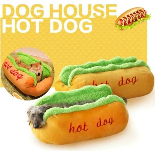Hot Dog Bed Pet House Winter Warm Washable Fashion Sofa Cushion Supplies Creative Kennel Sofa Mat Blanket for Large Dog Cat Bed