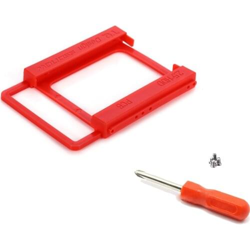 SSD Mounting Bracket 2.5 To 3.5 Inch To HDD Environmental Plastics Hard Drive Internal Holder RED Adapter for Desktop Computer
