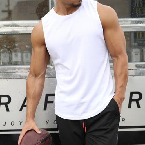 Fashion Workout Gym Mens Tank Top Vest Sleeveless Sportswear Shirt Stringer Bodybuilding Singlets Fitness Mens Tank Top