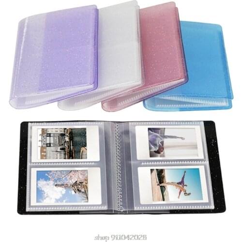 64 Pockets 3 Inch Quicksand Photo Album Mini Instant Picture Case Storage Organizer for Mini 11/9/8/8+ D21 20 Dropship