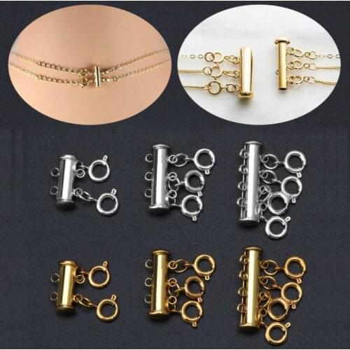 Multi Strand Clasps Lobster Clasp Necklace Magnetic Tube Lock Jewelry Connectors Drop Ship