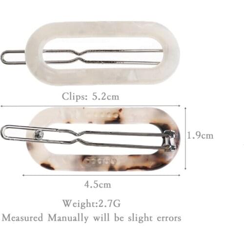 2020 fashion new simple frog button U-shaped acetate tortoise shell for womens hair clip