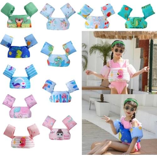 Cartoon Baby Foam Floating-suit Kids Arm Ring Buoyancy Swim Vest Garment of Life Jacket Childrens Swimsuit Safety Beach Pool