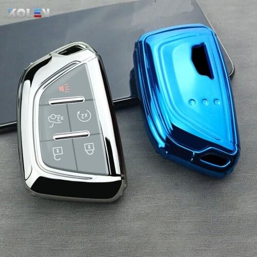 Soft TPU Car Remote Key Case Cover For Cadillac CT4 CT5 2019 2020 5 Buttons Smart Key Holder Shell Fob Car Styling Accessories