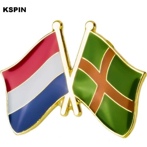 Netherlands Nijmegen Friendship Flag Flag Badge Metal Lapel pin Brooch Jewelry for Clothing XY0270