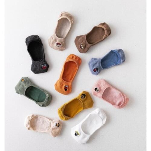 10 Pairs Funny Korea Woman Short Socks Female Cute Boat Slippers Socks calcetines mujer divertido stopki skarpetki damskie Free