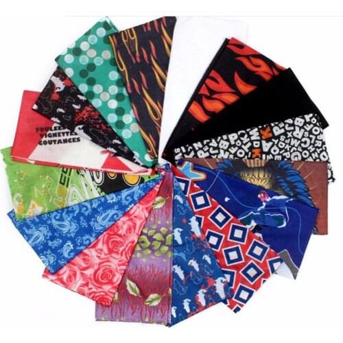 Custom New Fashion Hip Hop100% Cotton Bandana Square Scarf Headband Printed for Women/Men/Boys/Girls