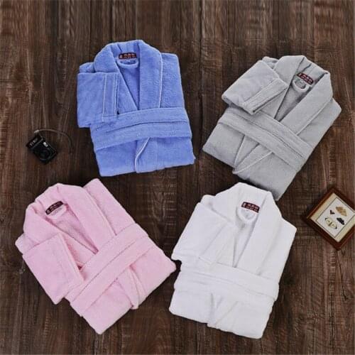 Autumn and winter nightgowns high-quality cotton bathrobes terry men and women sleepwear thickened hotel robe kimono пижама