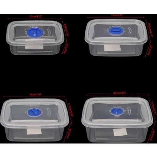 Plastic Transparent Reusable Food Storage Container Lunch Box Airtight Seal With Lid Food Storage Container