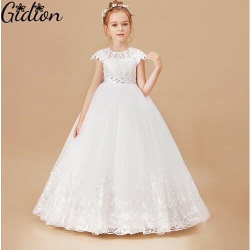 Girls Dress Sleeveless Baby Kids Clothes Children Kids Clothing Appliques Kids Girl Wedding Evening Gowns Party Dresses