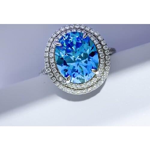 Real 925 Sterling Silver Oval Cut 9*11mm Pink Sapphire Citrine Created Moissanite Engagement Women Rings Fine Jewelry Gift