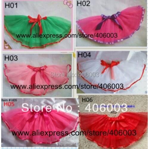 Girl Christmas tutu skirts with ribbion trim mixed color available