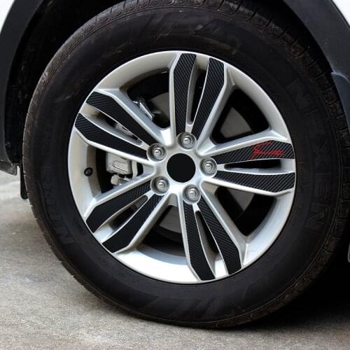 Carbon Fiber vinyl Car Wheel Hub Stickers Rim Trim Decal Decoration For Kia Sportage 4 QL 2016 2017 2018 Accessories
