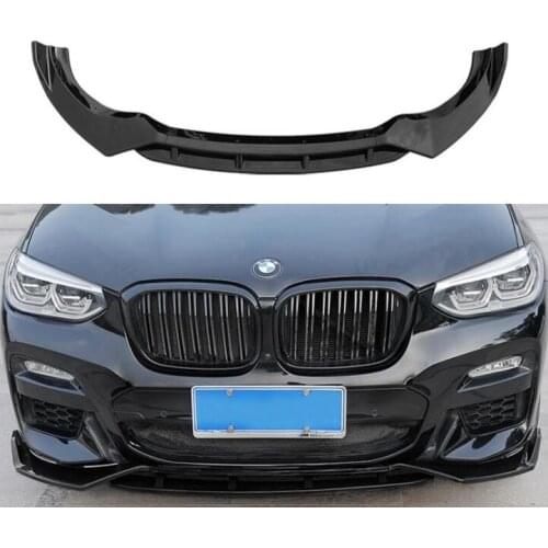 High Quality ABS PAINT CARBON FRONT BUMPER SPOILER LIP SPLITTERS WIND KNFE COVER For BMW X3 G01 X4 G02 2018 2019 2020 2021
