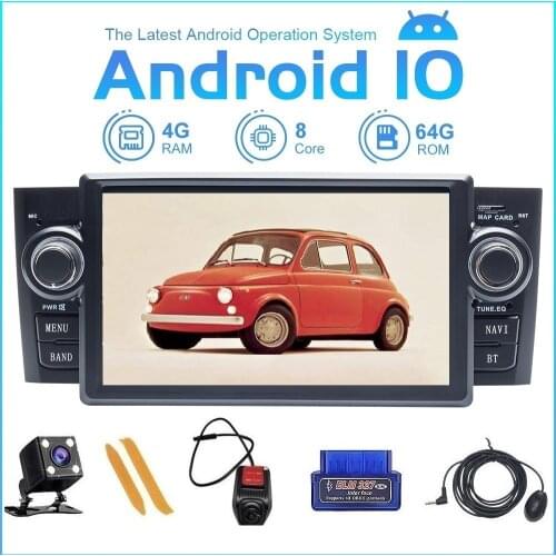 ZLTOOPAI 7" Android 10 For Fiat Grande Punto Linea 2007-2012 Auto Radio GPS Navigation Car Intelligent Multimedia Player