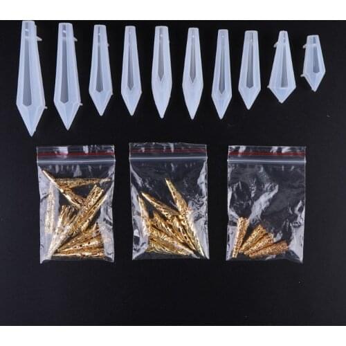 1 Set DIY Handmade Pendant Jewelry Mold UV Epoxy Resin Mould Crafts Making Soft Silicone Molds Gifts