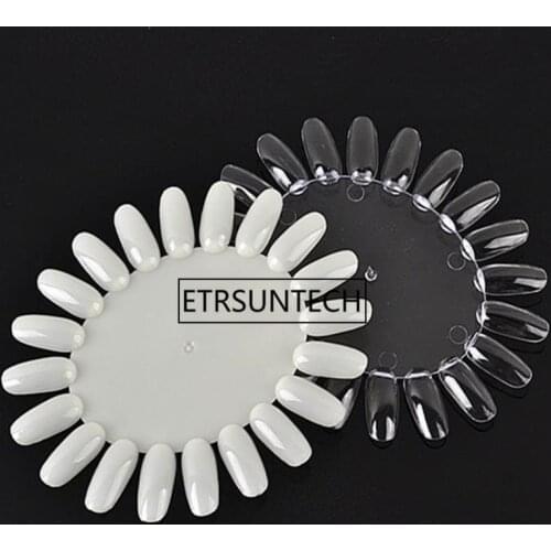 1000pcs Nail Art Gel Polish Color Chart 20 Colors Wheel Manicure Practice Display Rack Paint Acrylic Tips Disk F1713