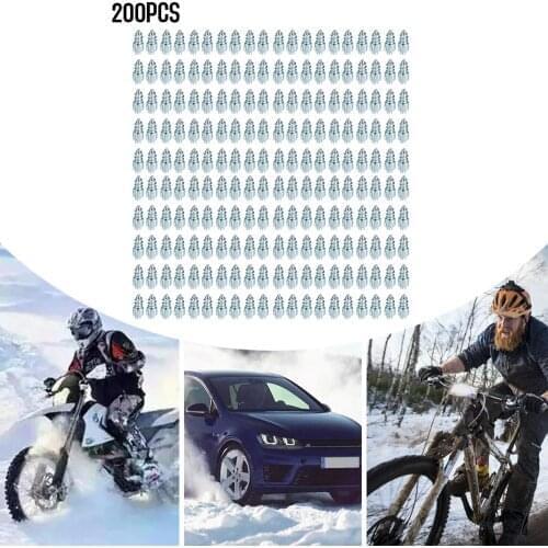 200PCs Snow Screw Tire Studs Anti Skid Falling Spikes Wheel Tyres Snow Screw Studs for Car Motorcycle Bicycle 2019 New Model