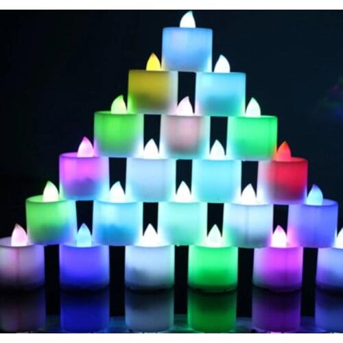 24pcs Flameless LED Tealight Tea Candles Wedding Light Romantic Candles Lights for Birthday Party Wedding Decorations