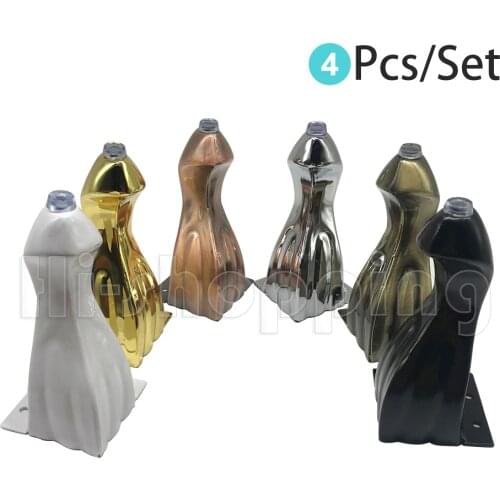 4pcs Furniture Feet Bronze Plated Metal sofa legs Snake-Shaped Cabinets feet Bed TV Cabinet legs 14cm height