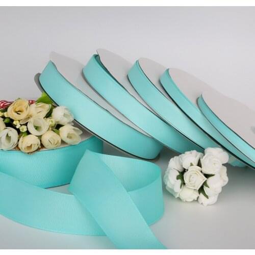 7/10/15/20/25/38mm Wide Stripe Satin Ribbon Light Blue Color Polyester Grosgrain Ribbon for DIY Gift Wrapping 100 Yards/Roll