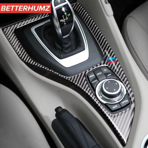 For BMW E84 2010-2015 X1 Accessories Carbon Fiber Car Sticker Console Gear Shift Panel Frame M performance Cover Trim Decoration