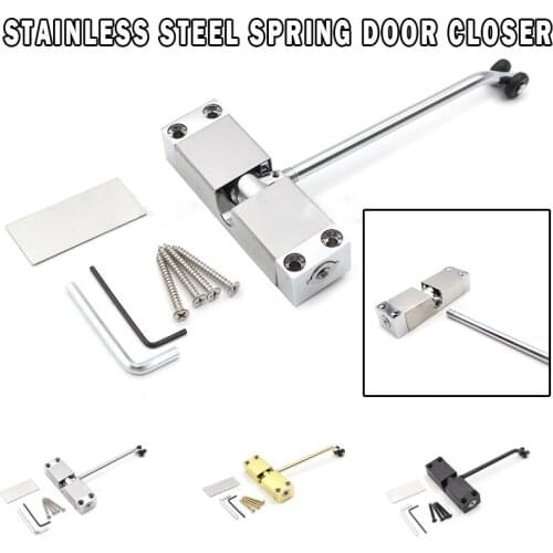 Automatic Door Closer Stainless Steel Adjustable Automatic Spring Door Closer 20-30kg Hardware Hinge Fire Channel Mounted