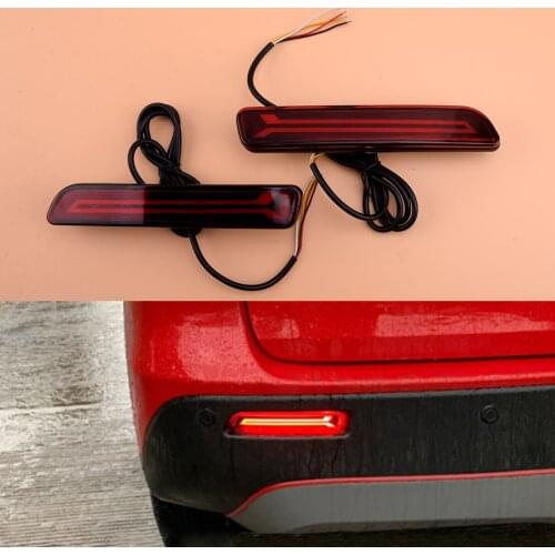 Car 12V LED Rear Bumper Reflector Tail Fog Light Brake Lamp Fit For Suzuki SX4 2007 2008 2009 2010 2011 2012 2013 2014 2015-2017