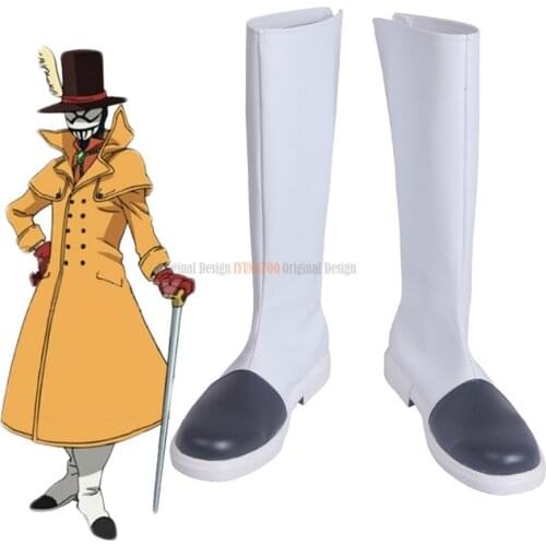 Atsuhiro Sako Mr. Compress Cosplay Boots Boku no Hero Academia Shoes My Hero Academia White Boots Shoes Custom Made