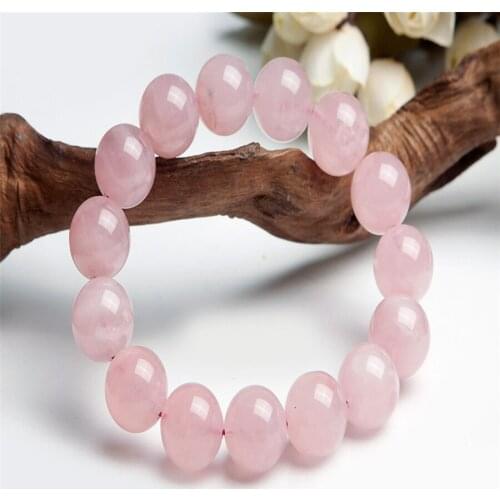 13mm 14mm 15mm 16mm Natural Quartz Crystal Stretch Bracelets For Women Just One Charm Round Beads Fashion Jewelry Bracelet