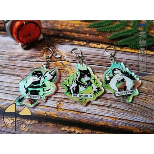 Cosmile Final Fantasy FF14 Gurahatia EmetSelch Greystone Laser Keychain Wallet Keyring Creative gift limited cosplay